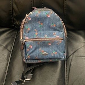 Coach MINI CHARLIE BACKPACK WITH CHERRY PRINT